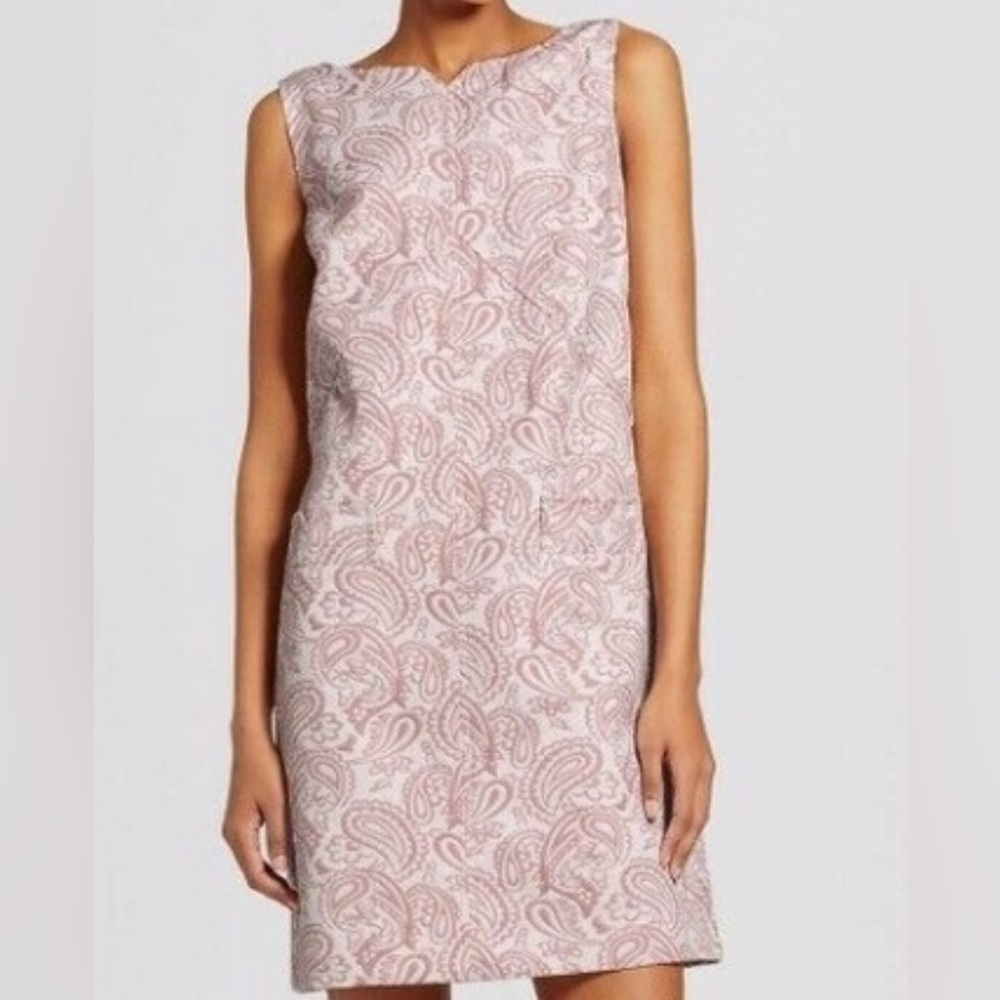 VICTORIA Beckham | Target Blush Jacquard Pattern Shift Dress Women’s (Sz S)